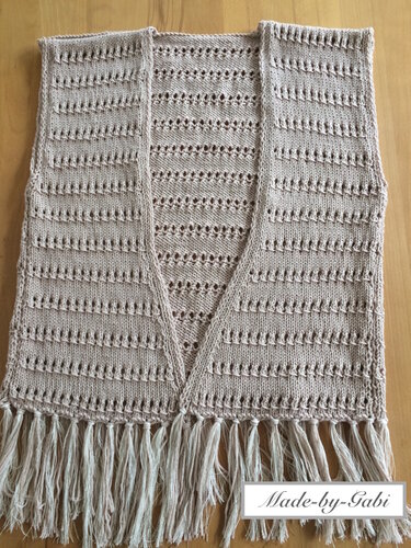 Strick-Anleitung Lässige Fransenweste / Cape - Stricken