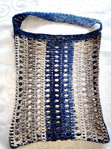 Häkelanleitung Einkaufsnetz Cross