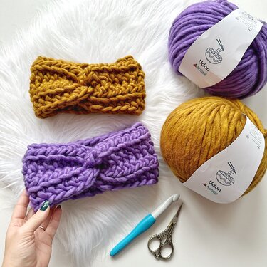 Thick and Quick Twisted Headband - Crochet
