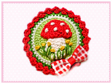 Tutorial Crochet Toadstool Button