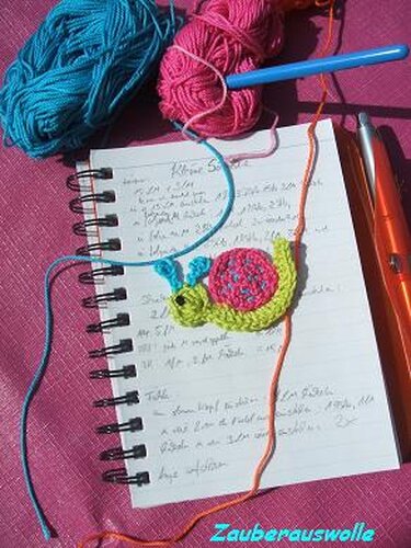 Applikation Kleine Schnecke, Gratis-Anleitung, PDF, kostenlos - Häkeln