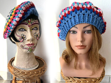 Baskenkappe/Baskenmütze  GRANNY - Häkeln