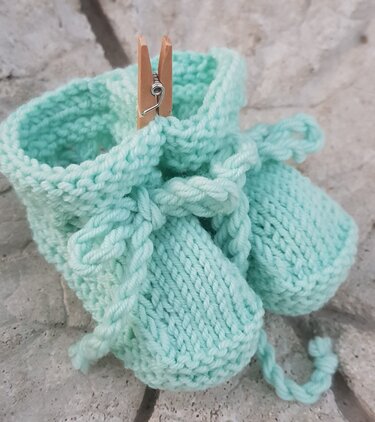 Anleitung Bebefinkli (Babyschuhe) - Stricken
