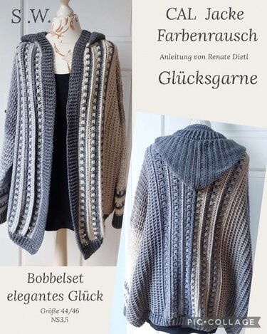 Häkelanleitung Jacke Farbenrausch