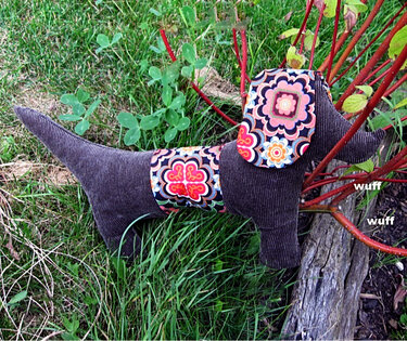 Hund Kuscheltier - Nähanleitung und Schnittmuster