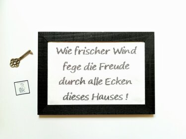 Kreuzstichvorlage "Wie frischer Wind" für ein Stickbild zum Einzug als PDF - Sticken