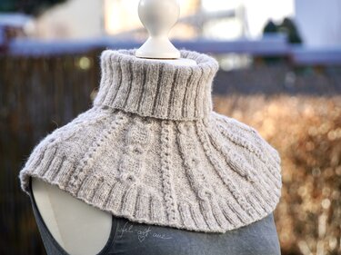 Neckwarmer / Collar "Candlelight-Cowl", Knitting Pattern, One Size
