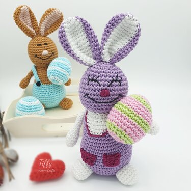 The Cute Bunny Girl and Boy with a Easter Egg | Amigurumi Easter Pattern - Crochet