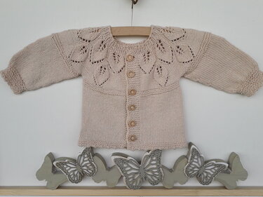 Strickanleitung Baby-/Kinderjacke in  2 Varianten und in 7 Größen, deutsch