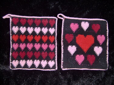 Tutorial doubleface potholders „Hearts“ - Image 2