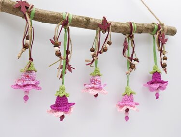 Häkelanleitung Zauberglöckchen am Dekoast