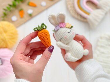 Two Easter bunnies Crochet pattern amigurumi PDF