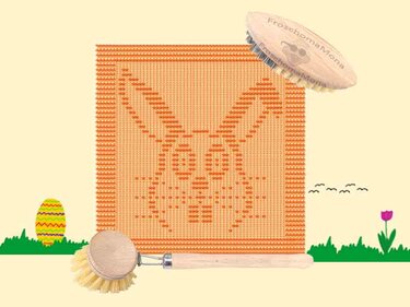 Osterdeckchen Spültuch „ Hase Raffzahn “ Spüli Ostern Osterhasei stricken