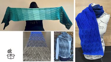 Markian - Schal oder Stola im Rautenmuster aus Reliefstäbchen - Herrenschal