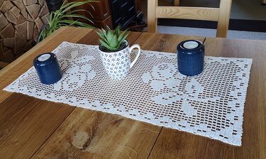 Tischläufer Rose - Häkeln