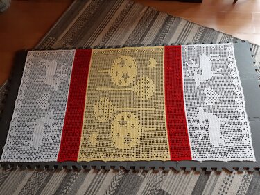 Häkelanleitung XXL Tischläufer Weihnachten