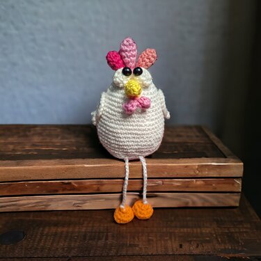 Huhn 2 Varianten sitzend oder Kantenhocker - Häkeln