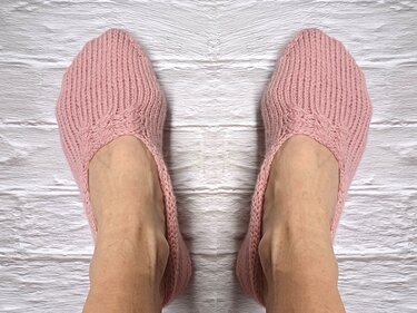 Einfache Haussocken "Zöpfli" stricken, Gr.28-47