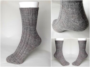 Socken Fixe Ferse "Classico", Top Down, Gr.34-47 - Stricken