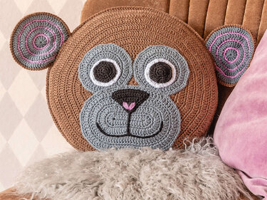 Lustige Tierkissen: Adam Affe - Häkeln