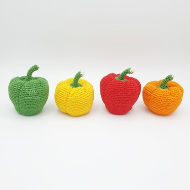 The Perfect Bell Peppers | Crochet fruits and vegetable Pattern PDF