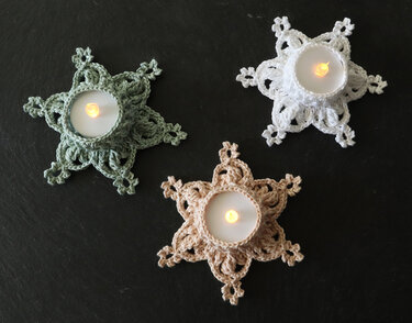 LED-Teelichthalter "Let it Glow" - Häkelanleitung