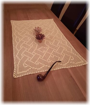 Häkelanleitung Filethäkeln Decke verzopft 2 Größen