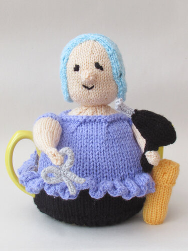 Hairdresser Tea Cosy Knitting Pattern