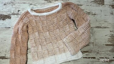 Häkelanleitung UP & DOWN Sweater | nahtlos | von oben