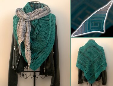 Crochet Pattern Triangular Scarf "Melia"