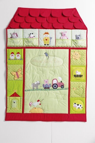 Genähte Patchwork-Krabbeldecke "Meine kleine Farm" - Nähen