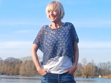 Shirt, Tunika "Blue Moon", RVO, alle Größen, häkeln