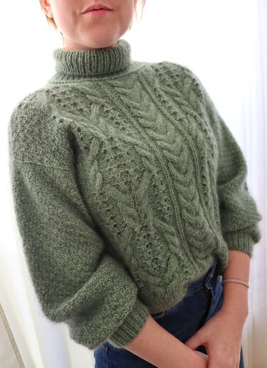 Strickanleitung Fläta Sweater, Gr. XS bis XL - Bild 6