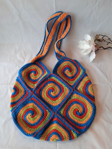 Häkelanleitung Shopper Tasche, Granny Square Tasche