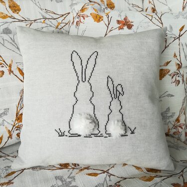 Kreuzstichvorlage Hasen, Osterhasen - süße Häschen für frühlingshafte Deko - Sticken