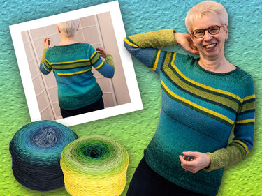Raglanpullover mit Streifen-Passe, RVO