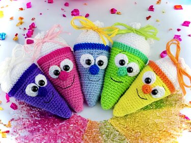 Funny School Cones - Crochet Pattern