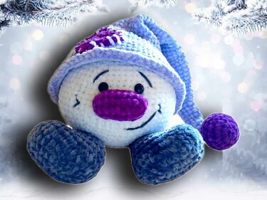 Häkelanleitung / Amigurumi / Schneeball