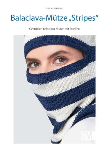 Balaclava / Kapuzenmütze "Stripes" gestreift Strickanleitung // PDF