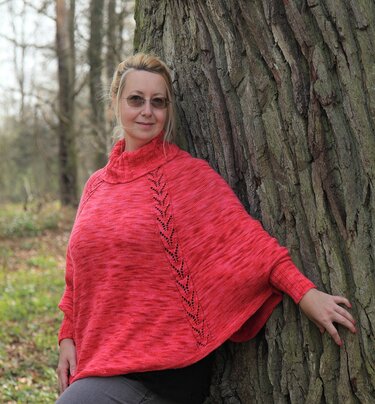 Knitting pattern poncho, cape Nessa