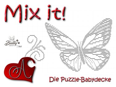 Mix it!  Die Puzzle-Babydecke - SCHMETTERLING