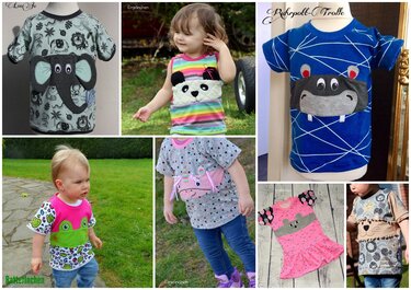 E-Book Schnittmuster Sommershirt Emmi und Freunde 50 - 128 - Nähen