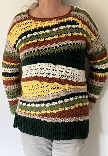 verkürzte Reihen häkeln - ein bunter Traum . Häkelanleitung