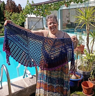 "Madagaskar" - leichtes Sommertuch flügelförmig - Häkelanleitung