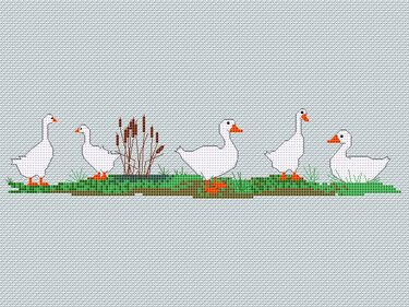 Cross Stitch Pattern Geese PDF Download - Embroidery