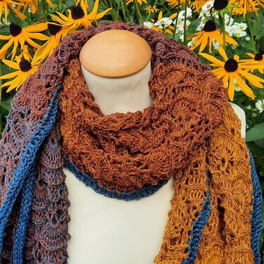 Häkelanleitung: Ins Netz gegangen - Sommer Stola Tuch