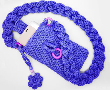 Crochet pattern smartphone case / smartphone cover / crossbody bag Cosma
