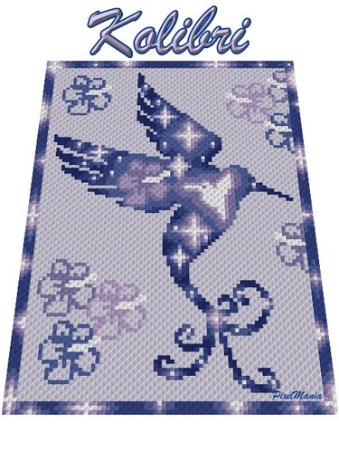 Häkelmuster * KOLIBRI * Grafik für C2C Decke - Häkeln