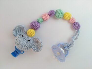 Anleitung Schnullerkette + Greifring Häkeln - Stricken