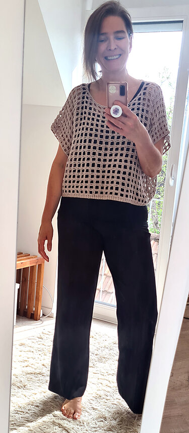 Top, Netzshirt, Sommerpulli „Square Dance“ - Häkelanleitung - Bild 2